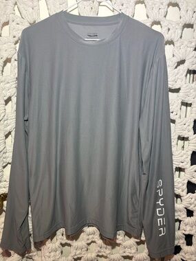 Spyder Long Sleeve Performance Tee in Light Gray